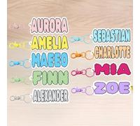 Kit per la creazione di portachiavi in acrilico personalizzato, lettere personalizzate a forma di biscotto in stile dopamina con portachiavi, compleanno, amici, regali esclusivi per la famiglia