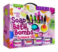 Kit per la creazione di sapone e bombe da bagno per bambini, kit scientifico per spa 3 in 1, regali di artigianato pasquale per bambine e bambini