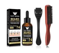 Kit Per La Crescita Della Barba | Olio Per La Crescita Della Barba con Beard Roller,Spazzola per Beard,Regalo Uomini e Papà
