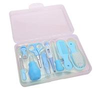 Kit per la cura dei capelli con forbici tagliaunghie per neonati e bambini (Blu)