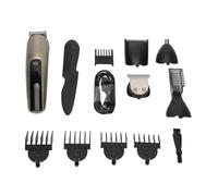 Kit per la Cura del Viso Uomo 5 in 1, Tagliacapelli Ricaricabile Impermeabile con Motore a Basso Rumore 10 W con Tagliacapelli per Naso per Salone di Casa