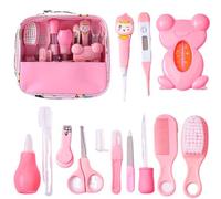 Kit per la cura della cura del bambino, 13 pezzi, accessori essenziali per la cura della salute dei neonati, set portatile per la cura della sicurezza del bambino, con spazzola per capelli, pettine,