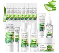 Kit per la Cura della Pelle Aloe Vera 27 Pezzi, Aloe Vera Skincare Set | Set include Detergente, Siero, Tonico, Crema per le Mani, Set Skincare Viso Completo per Ragazze e Donne