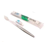 Kit per la cura della protesi dentaria manuale con setole morbide, per hotel, viaggi, campeggio, escursionismo, ospedale, portatile, comodo, confezione da 50 (argento)