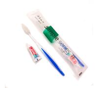 Kit per la cura della protesi dentaria manuale con setole morbide, per hotel, viaggi, campeggio, escursionismo, ospedale, portatile, comodo, confezione da 50 (blu)