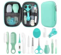 Kit per la cura della salute e la cura dei bambini, set di sicurezza per bambini con spazzola per capelli, pettine, tagliaunghie, kit essenziale per neonati e ragazzi (verde 18 in 1)