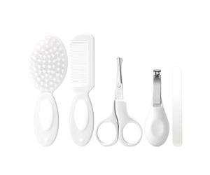 Kit per la cura della sicurezza dei neonati, set per la cura della sicurezza dei bambini, con spazzola per capelli, pettine, tagliaunghie, accessori essenziali per neonati, 5 pezzi, scrittura