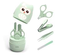 Kit per la cura delle unghie 4 in 1 con custodia attraente, tagliaunghie, forbici, lima per unghie e pinzette, kit manicure e kit pedicure neonato