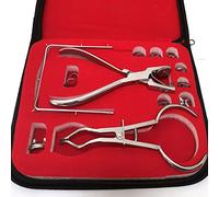 Kit per la diga di gomma dentale, materiale dentale in acciaio inossidabile Apri per perforazione della diga di gomma, 1 set/12 pezzi di strumenti per il dentista per uso personale nelle cliniche dent