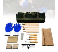 Kit Per La Lavorazione Della Selce Da 15 Pezzi Con Martelli In Rame, Set Completo Di Strumenti Per La Lavorazione Dellossidiana Con Scheggiatrici A Pressione, Tampone Per La Pelatura In Pelle