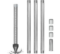 Kit Per La Perforazione Di Pozzi Dacqua, Punta Professionale Da 1-1/4 Pollici X 36 Pollici, Include Punta Rinforzata E Tubi Di Prolunga Per Il Progetto Di Un Pozzo Poco Profondo In Sabbia. 4m