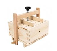 Kit per la preparazione di tofu con panno per formaggio, in legno massello | Il set include 3 panni per formaggio, design con pressa a vite, costruzione a coda di rondine, risciacquo e riutilizzo