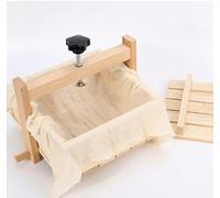 Kit per la preparazione di tofu con panno per formaggio, in legno massello | Il set include 3 panni per formaggio, design con pressa a vite, costruzione a coda di rondine, risciacquo e riutilizzo