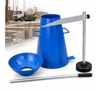 Kit per la prova consistenza del calcestruzzo con cono, composto da 4pezzi | Dotato di cono in acciaio, asta di compattazione, righello, imbuto e piastra di base, per la prova di lavorabilità