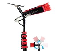 Kit per la pulizia dei pannelli AR 3 in 1 - Pulitore per finestre estensibile da 4,5 m con spatola e asta alimentata ad acqua, perfetto per pannelli ad ar, finestre e superfici esterne