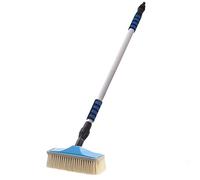 Kit per la pulizia dei pannelli solari e dei finestrini dell'auto, in lega blu, con setole metalliche, con attacco per un facile utilizzo, perfetto per la cura di vetri e pannelli solari