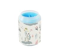 Kit per la pulizia dei piedi degli animali domestici, in morbido silicone, con stampa floreale a forma di canguro, in denim, riutilizzabile, per gatti e cani