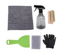 Kit per la pulizia della lapide, ad alta efficienza, per risparmiare manodopera, spazzola per pulizia, raschietto, guanti in spugna, bottiglia spray, panno in microfibra per la