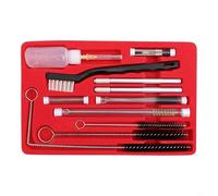 Kit per la pulizia della vernice con setole in nylon e filo, custodia per strumenti spray, pressione gravitazionale, HVLP, manutenzione aerografo, pulizia