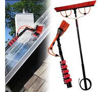 Kit per la pulizia delle finestre estensibile con spazzola per pannelli solari e asta regolabile da 3,6 m a 11 m, per tetti, terrazze e finestre, ideale per uso domestico e professionale