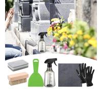 Kit per la pulizia delle lapidi tombali 7x per superfici in granito, guanti
