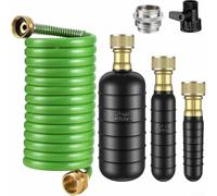 Kit per la pulizia dello scarico, 3 pezzi, strumento di sblocco del tubo a pressione dell'acqua per lavello da cucina, bagno, linea fognaria e scarico esterno, per tubi da 1-6 pollici (verde)