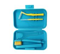 Kit per la pulizia orale da viaggio, kit per la cura dei denti, con setole morbide, strumenti per la pulizia dei denti dello spazzolino interdentale, kit per l'igiene orale 4, spazzole ortodontiche