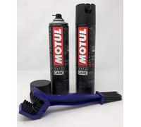 KIT PER LA PULIZIA SGRASSANTE CATENA MOTO KTM MOTUL C1 + C3 E SPAZZOLA