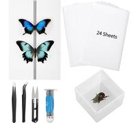 Kit per la raccolta di insetti, strumenti per esporre farfalle, include custodie, carte da lucido, bacheca, spilli per uso educativo e hobby