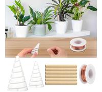 Kit per la realizzazione di antenne in rame per elettrocoltura, per giardinaggio, giardinaggio, elettrocoltura, con 2 , filo da 2,5 m e 6 aste