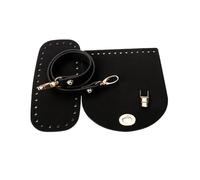 Kit per la realizzazione di borse fai da te, 3 pezzi/set borsa a tracolla in similpelle con tracolla inferiore for borsa a tracolla intrecciata for cucito a mano, tutti i materiali fatti a mano(Black