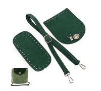 Kit per la realizzazione di borse fai da te, 3 pezzi/set borsa a tracolla in similpelle con tracolla inferiore for borsa a tracolla intrecciata for cucito a mano, tutti i materiali fatti a mano(Green