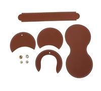 Kit per la realizzazione di portamonete in pelle, colore: marrone, Marrone, 8.8x8x2cm, Classico