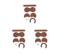 Kit per la realizzazione di portamonete in pelle, colore: marrone, Set da 3 (marrone), 8.8x8x2cm
