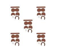 Kit per la realizzazione di portamonete in pelle, colore: marrone, Set da 5 (marrone), 8.8x8x2cm
