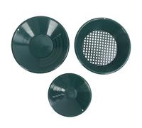 Kit per la ricerca dell'oro in plastica ABS verde, set di 3 vasche per il lavaggio dell'oro per la ricerca dell'oro, dragaggio e estrazione di piccole e medie dimensioni e
