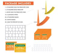 Kit per la rimozione delle escrescenze cutanee naturale e indolore 2 in 1