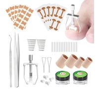 Kit per la rimozione delle unghie incarnite, trattamento dell'unghia incarnita, strumenti correttori con bretelle per unghie dei piedi, strisce correttive e cerotto per alleviare il dolore delle dita