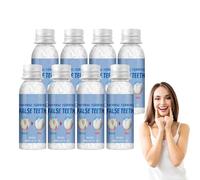 Kit per la riparazione dei denti con perline modellabili - Perline modellabili per denti finti - Kit fai da te per la sostituzione temporanea dei denti per denti mancanti o scheggiati (8 bottiglie)
