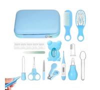 Kit per la Salute del Neonato, Set Sicurezza Igiene 18 Pezzi con Spazzola Capelli, Portatile con Spazzolino a per Bagno Viaggio Asilo e Cura