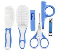 Kit per la salute e la bellezza del bambino blu 6 pezzi spazzola per capelli pettine lima per unghie forbici bambino doccia asilo set