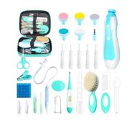 Kit per la salute e la cura del bambino, set essenziale per la cura del bambino, 28 in 1, tagliaunghie elettrico con scarico del gas, spazzola per capelli e aspiratore nasale per