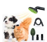 Kit per la toelettatura degli animali domestici: spazzola aspirante per cani, spazzola per gatti con spargimento da 2,5 a 3,8 cm con tubo di prolunga da 1 m per la pulizia della casa, compatibile con