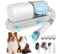 Kit per la toelettatura del cane: 16000Pa potente spazzola per l'aspirazione dei peli di animali domestici al 99% con 4 strumenti per la toelettatura degli animali domestici, tazza grande per la