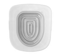 Kit per L'allenamento del Sedile del Water per Gatti, Sedile per la Toilette Professionale Kitty, Toilet Trainer Riutilizzabile per Gatti, Toilet Toilet(Vassoio Bianco, 1 Supporto Interno Grigio)