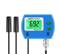 Kit per l'analisi del suolo, Misuratore di pH professionale 2 in 1 Misuratore EC for acquario Monitor multiparametrico della qualità dell'acqua Monitor pH/EC online Acidometro