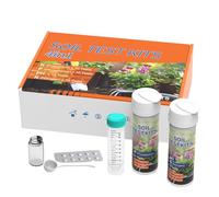 Kit per l'analisi suolo - Strisce per test dei nutrienti da giardino NPK | Monitor livello di pH di azoto, fosforo e potassio, strumento professionale di analisi terreno per piante da