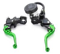 Kit per le leve del freno frizione per motociclette in alluminio da 22 mm Somma liquido universale set in verde rosso blu verde rosso(green)