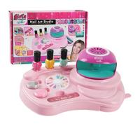 Kit Per Le Nail Art Per Ragazze Con Asciugatrice-smalto Per Unghie Non Tossico Da 28 Pezzi Set Per Bambini Di Età Compresa Tra 6 E 12 Nail Art E La Polvere Glitter