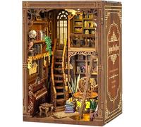 Kit per libri per adulti, Myriad Books House DIY Biblioteca Booknook | Puzzle 3D in legno con luce a LED per decorazione libreria, regali per gli amanti dei libri, amici